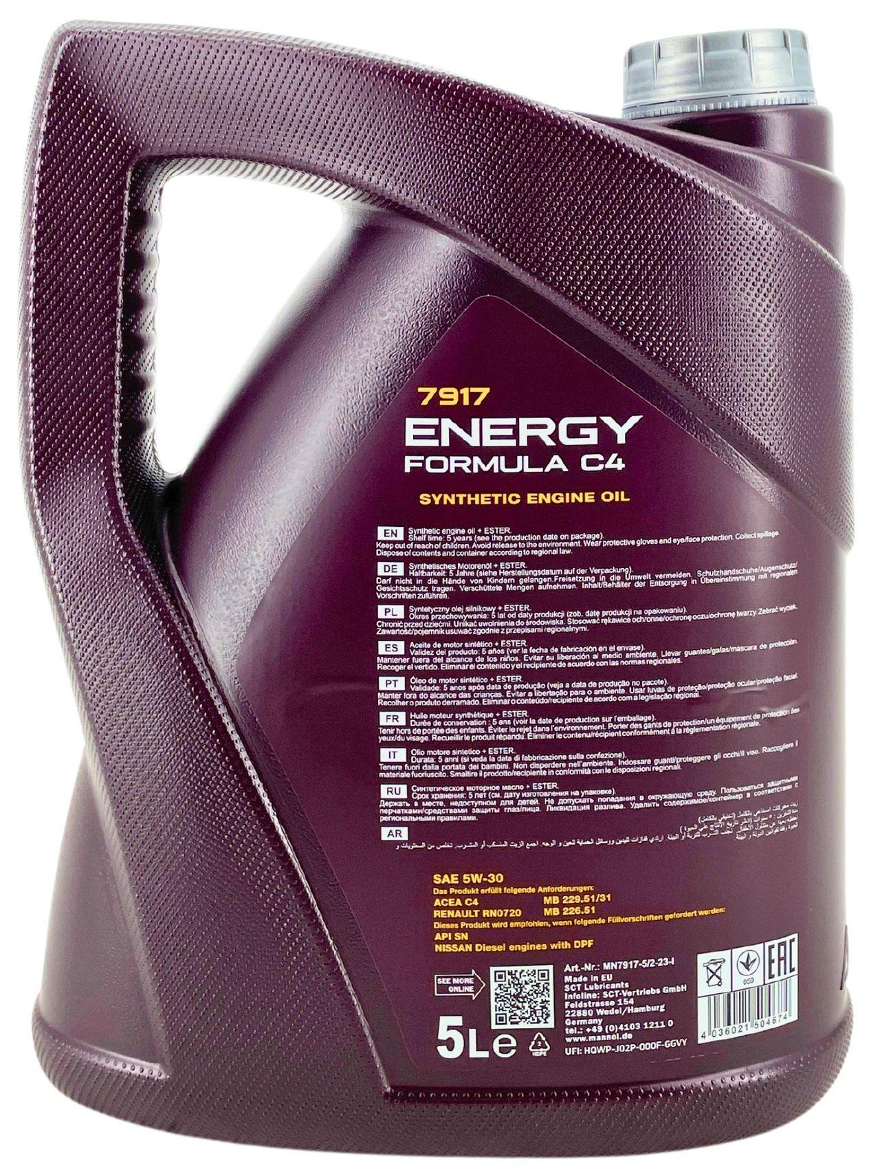 Mannol Energy Formula C4 5W-30 5 Liter
