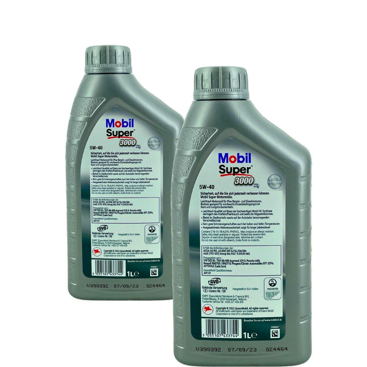 Mobil Super 3000 X1 5W-40 2x1 Liter