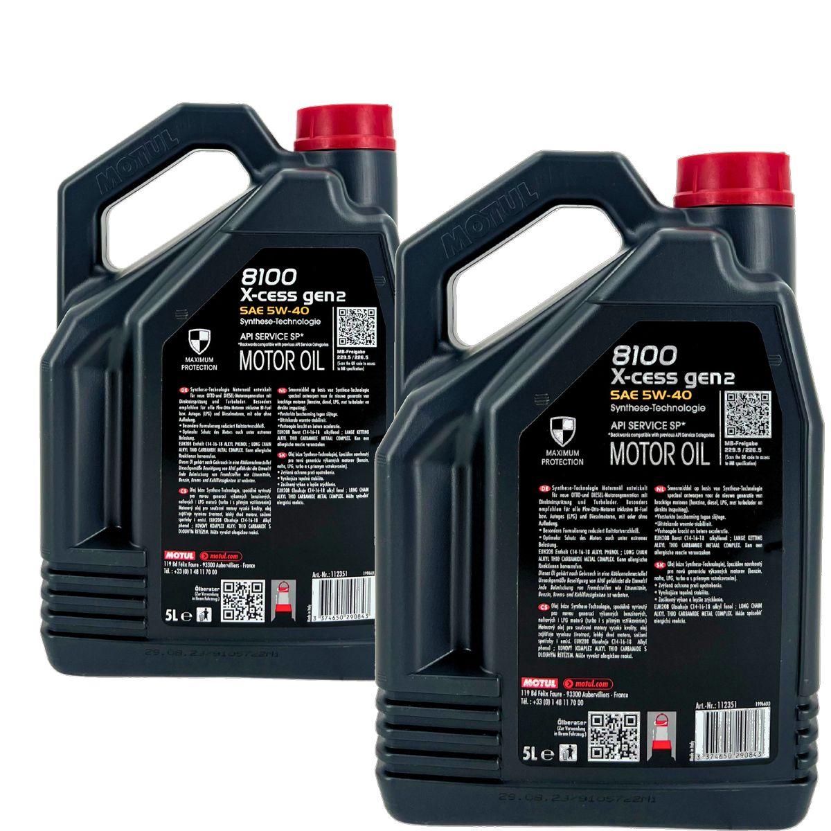 Motul 8100 X-cess GEN2 5W-40 2x5 Liter