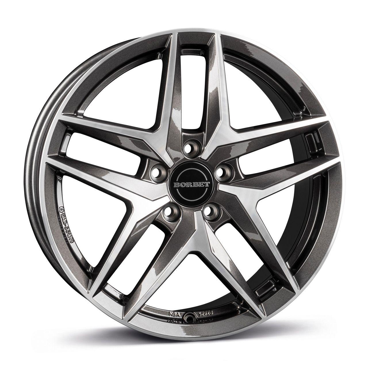 BORBET DESIGN Z mistral anthrazit glänzend poliert 8.0Jx18 5x112 ET39