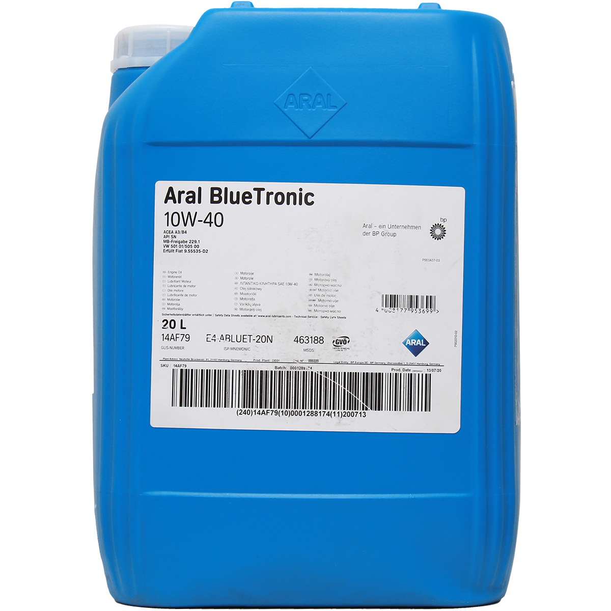 Aral BlueTronic 10W-40 20 Liter