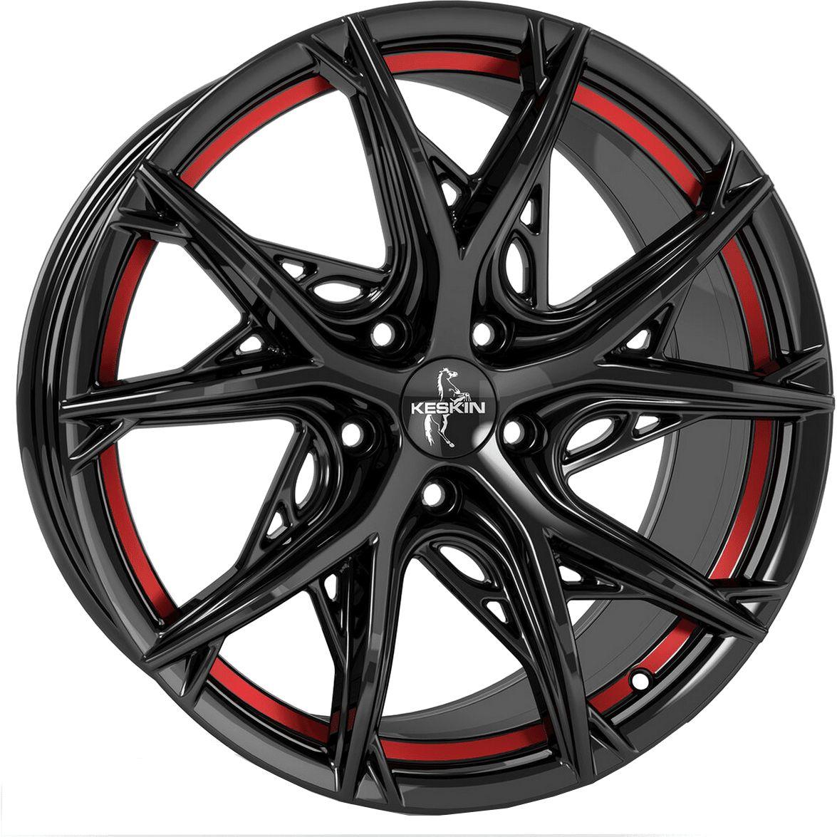 KESKIN WHEELS KT24 THUNDER black painted red inside 8.5Jx19 5x112 ET45