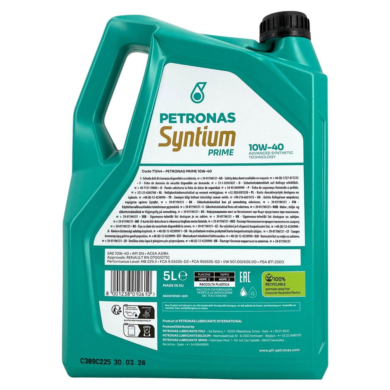 Petronas Syntium Prime 10W-40 5 Liter