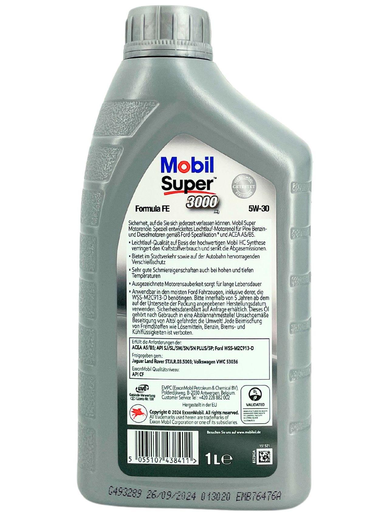 Mobil Super 3000 X1 Formula FE 5W-30 1 Liter