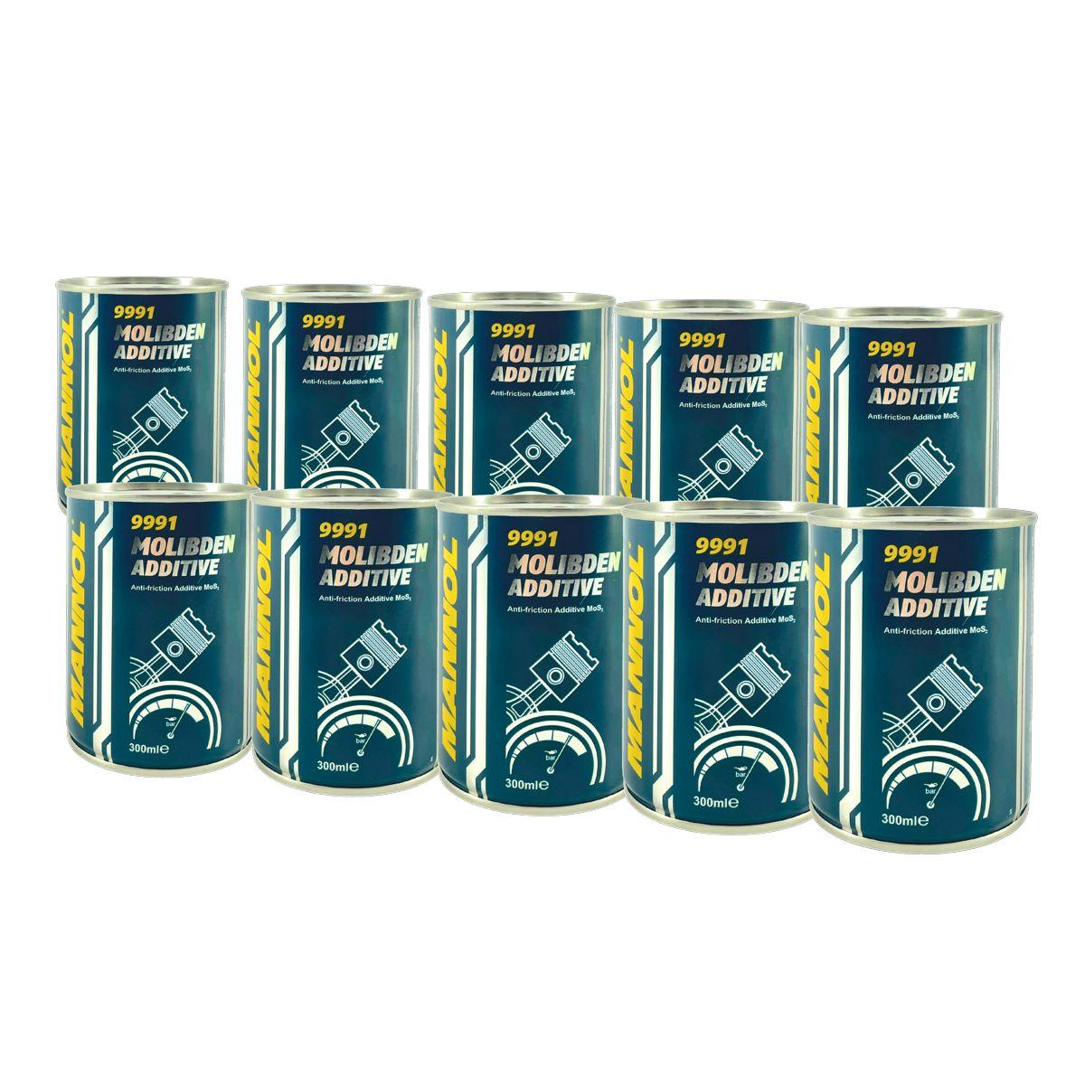 Mannol Molibden Additive Motoröl und Schaltgetriebeöl Additiv 10x300 ML