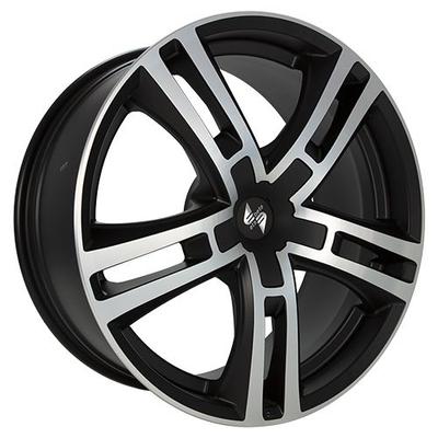 ETABETA URIEL schwarzmatt poliert mit Edelstahlkappe 11.0Jx23 5x112 ET20