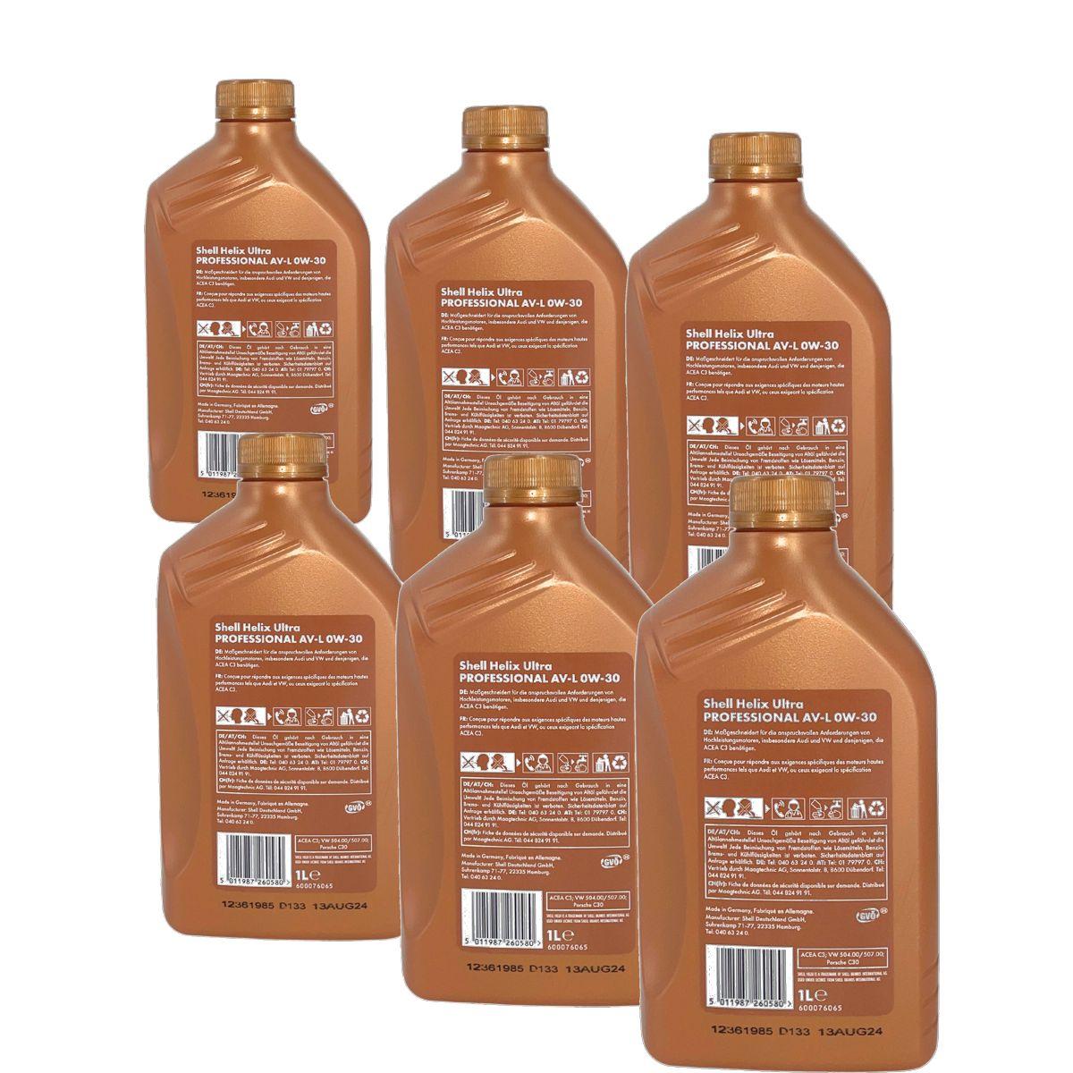 Shell Helix Ultra Professional AV-L 0W-30 6x1 Liter