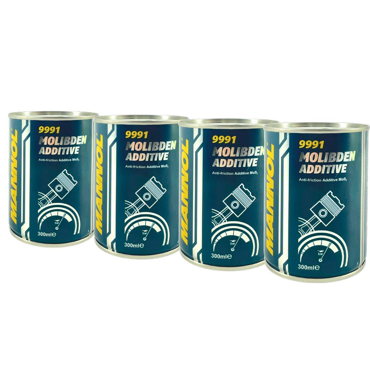 Mannol Molibden Additive Motoröl und Schaltgetriebeöl Additiv 4x300 ML