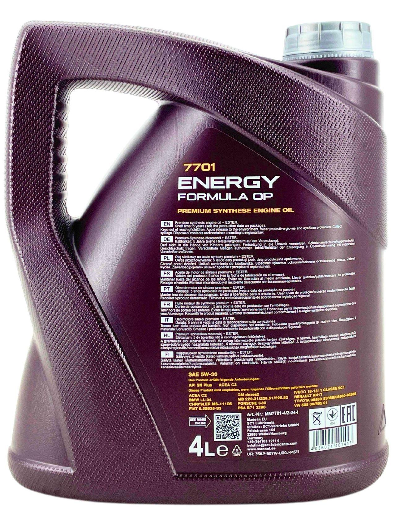 Mannol Energy Formula OP 5W-30 4 Liter