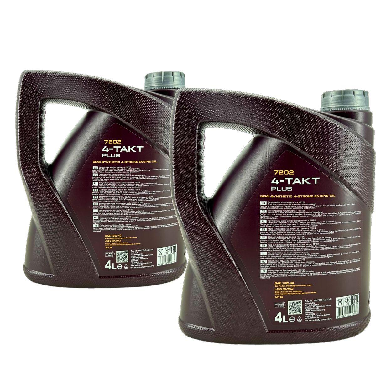 Mannol 4-Takt Plus 10W-40 2x4 Liter