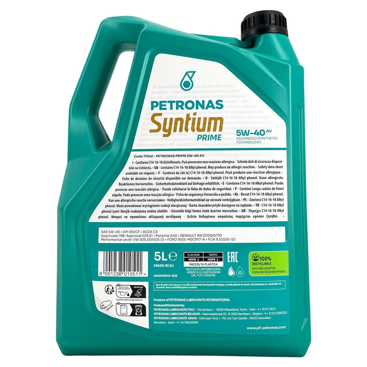 Petronas Syntium Prime AV 5W-40 5 Liter