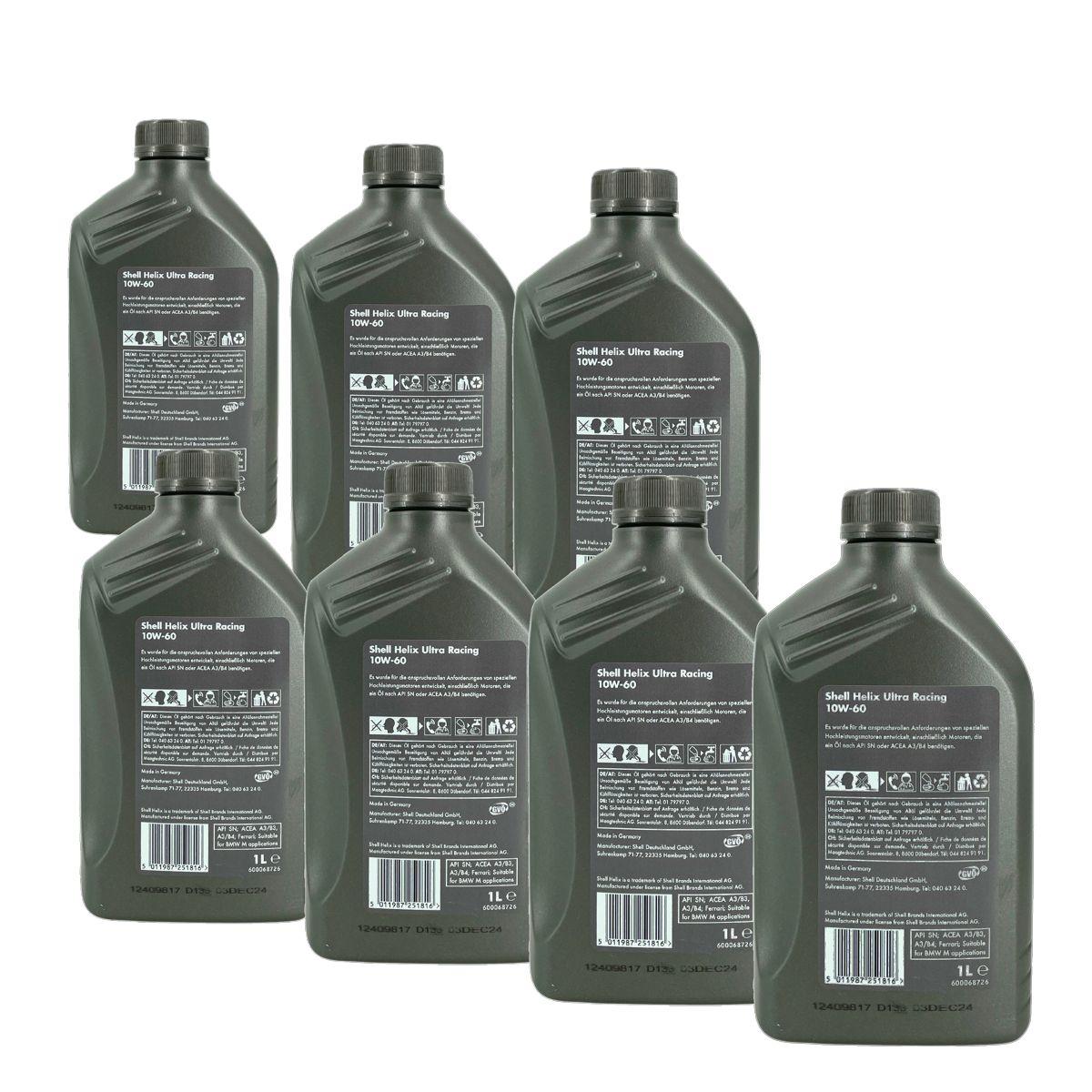 Shell Helix Ultra Racing 10W-60 7x1 Liter