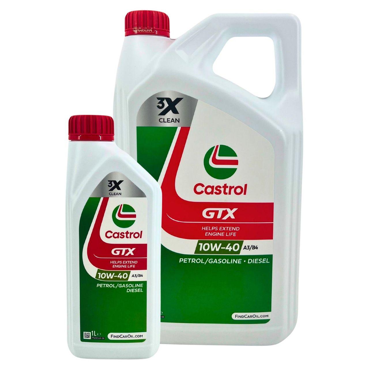Castrol GTX 10W-40 A3/B4 5 Liter + 1 Liter GRATIS