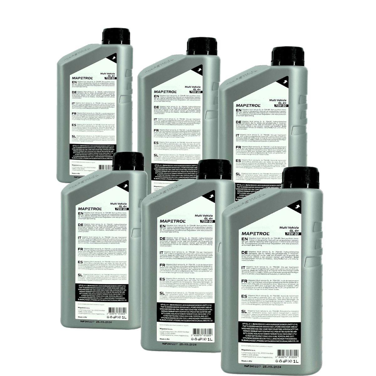 Mapetrol Multi Vehicle GL 4+ 75W-80 6x1 Liter