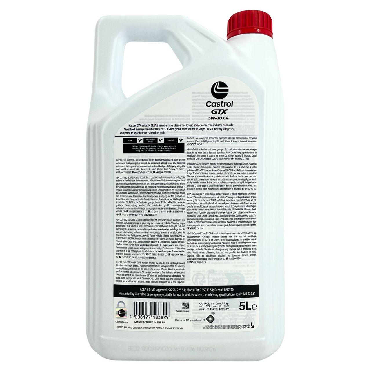 Castrol GTX 5W-30 C4 5 Liter
