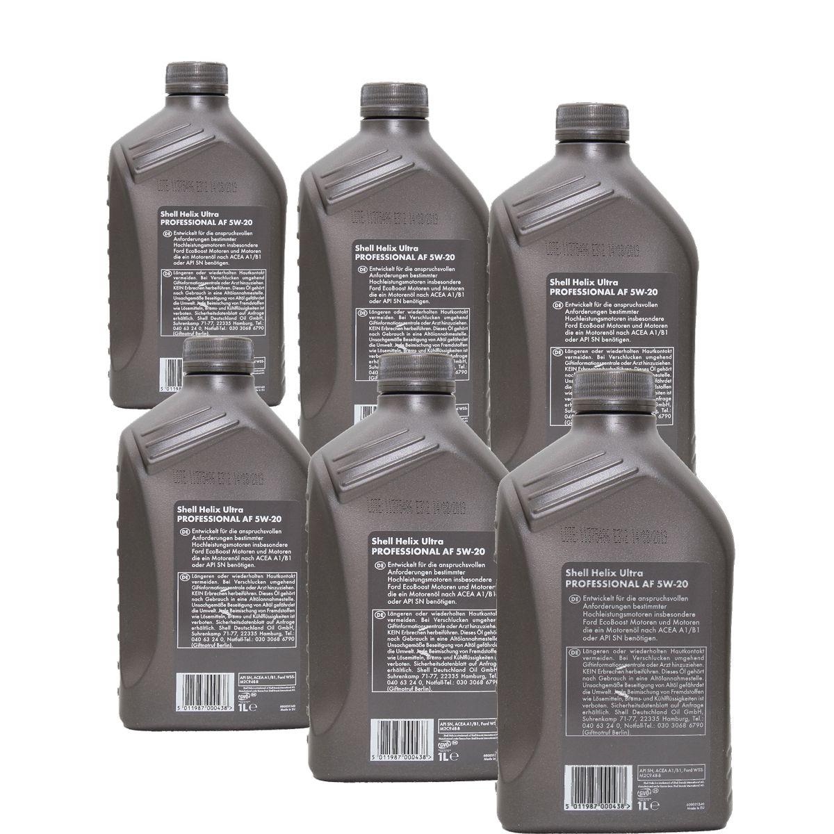 Shell Helix Ultra Professional AF 5W-20 6x1 Liter