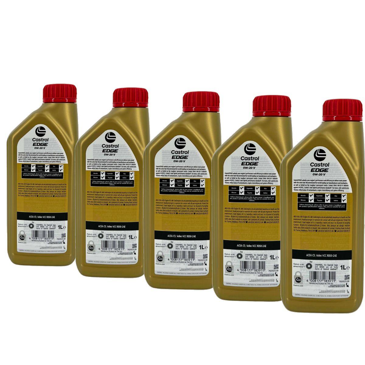 Castrol Edge 0W-20 V 5x1 Liter