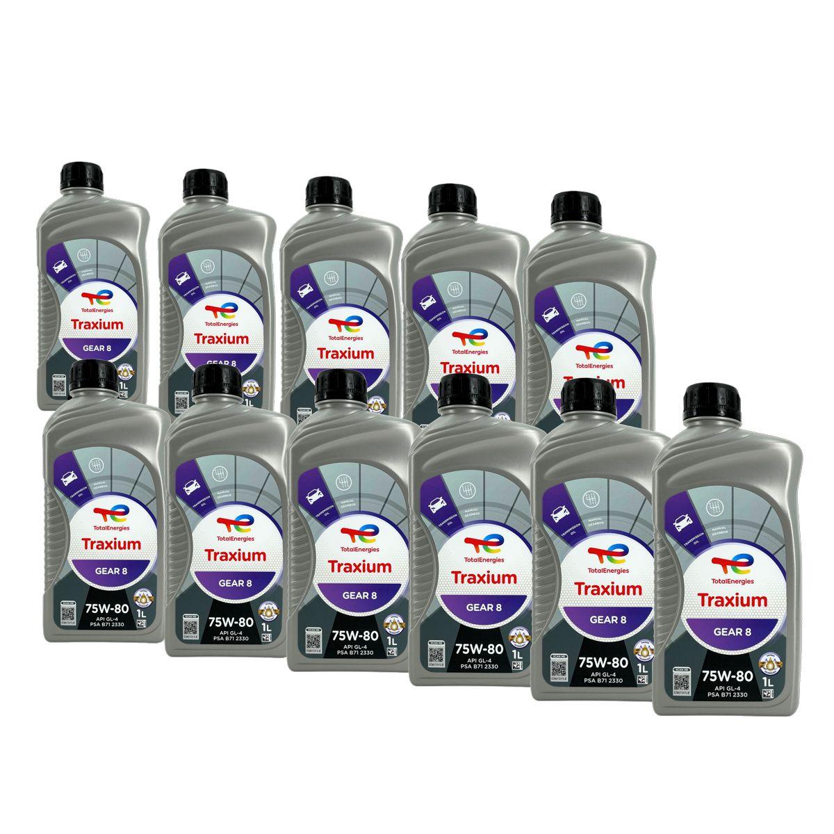 Total Traxium Gear 8 75W-80 11x1 Liter