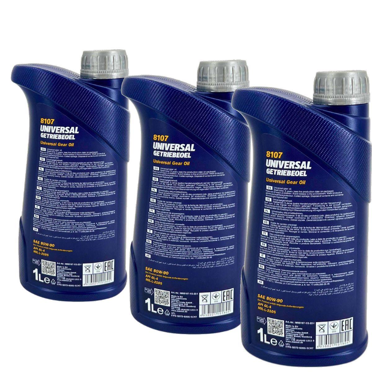 Mannol Universal 80W-90 GL-4 3x1 Liter