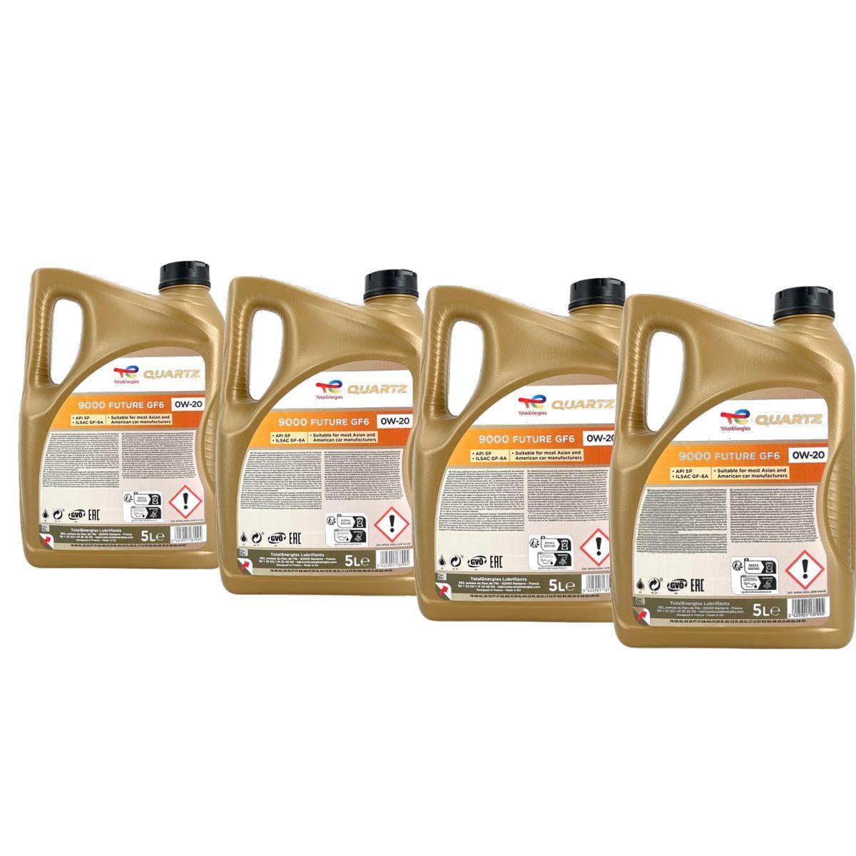 Total Quartz 9000 Future GF6 0W-20 4x5 Liter