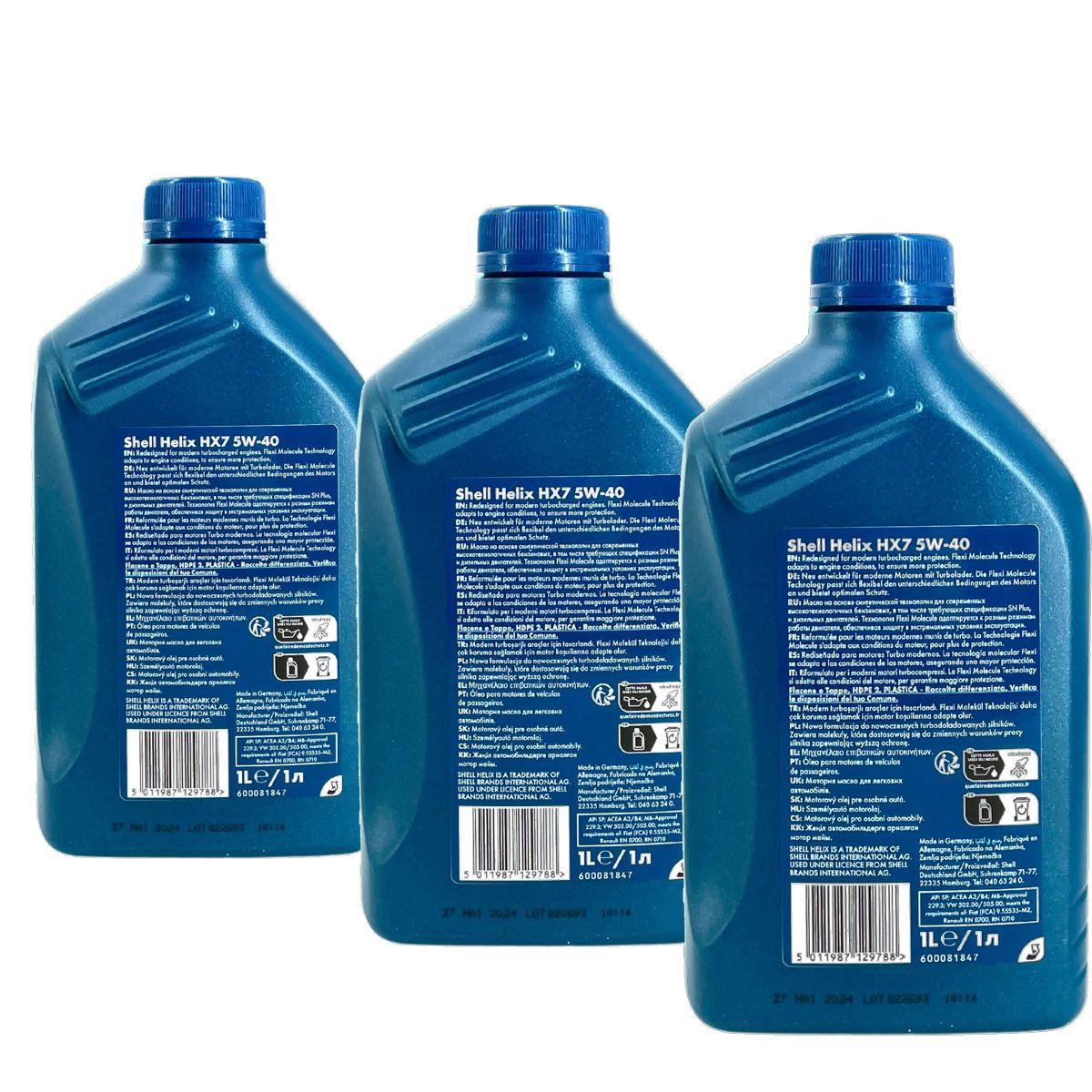 Shell Helix HX7 5W-40 3x1 Liter