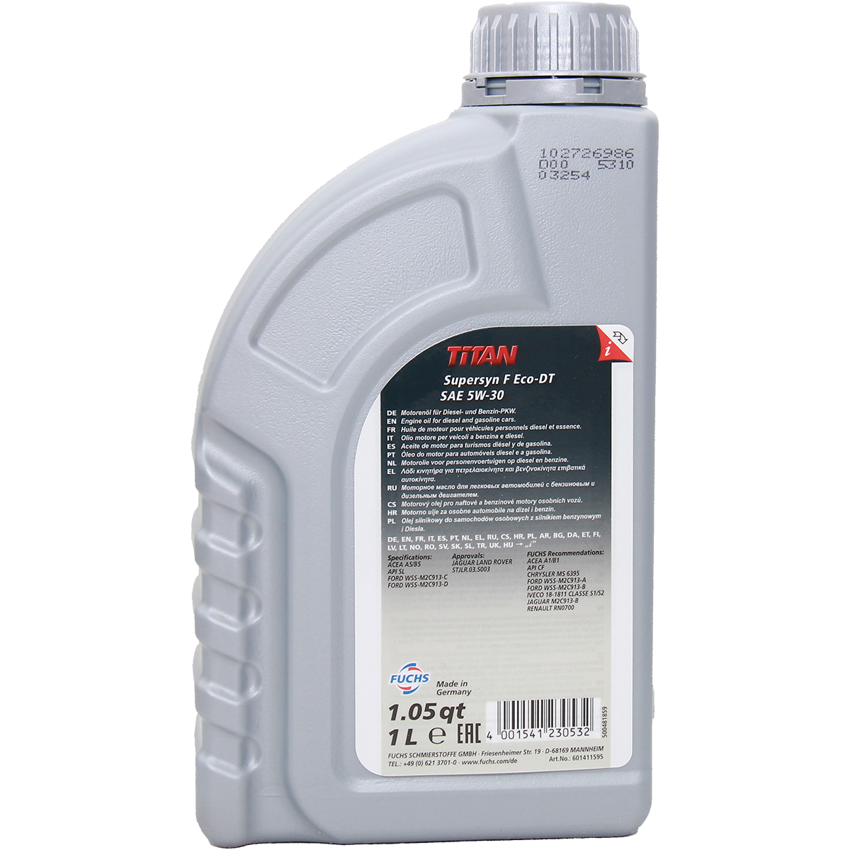 Fuchs Titan Supersyn F Eco-DT 5W-30 1 Liter