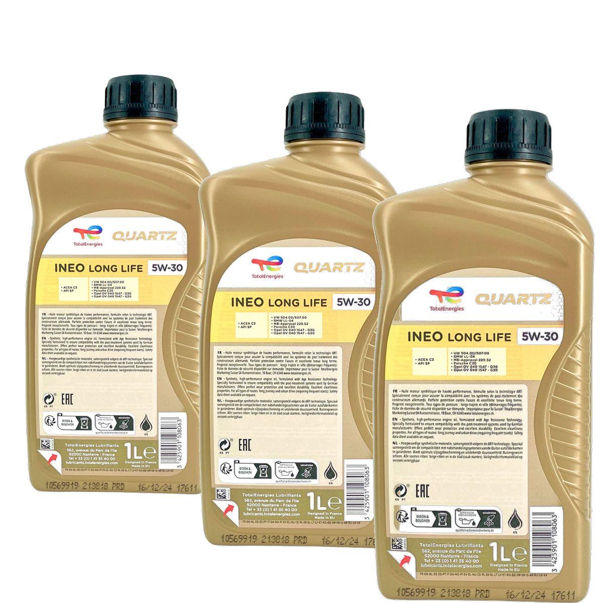 Total Quartz Ineo Longlife 5W-30 3x1 Liter