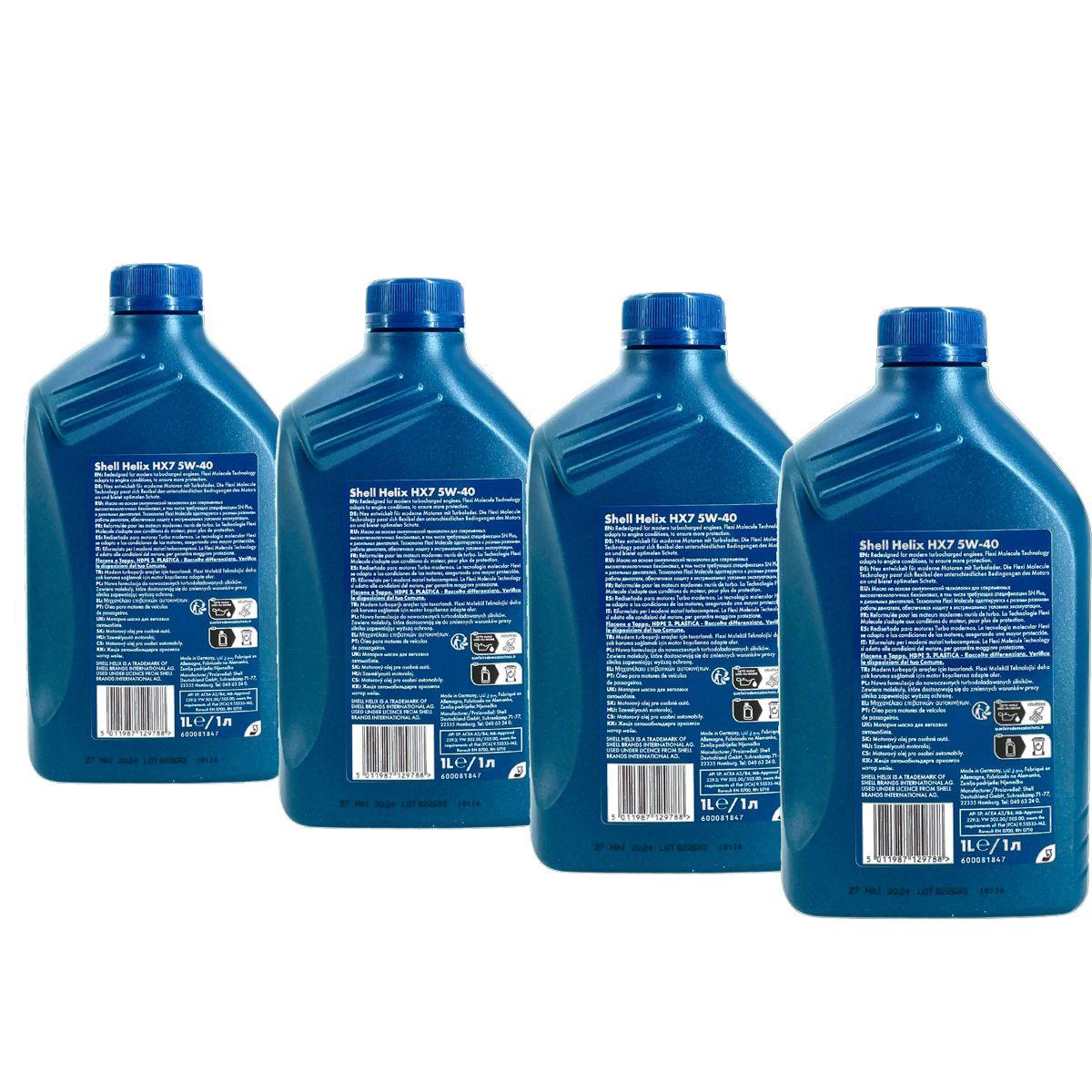 Shell Helix HX7 5W-40 4x1 Liter