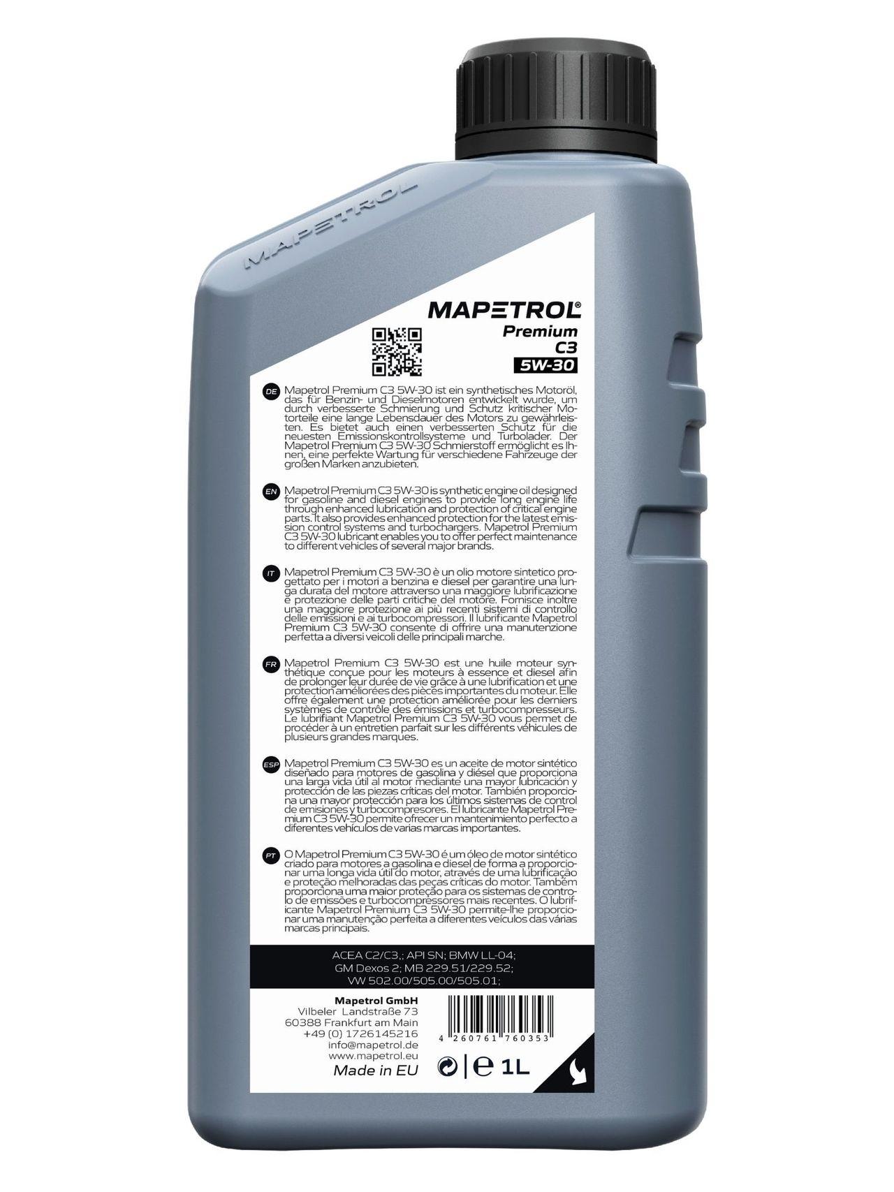 Mapetrol Premium C3 5W-30 1 Liter
