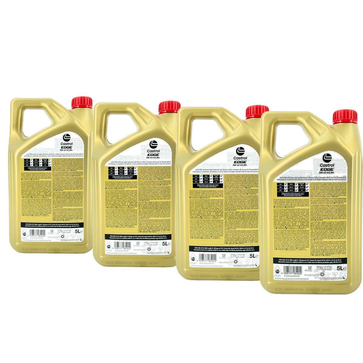 Castrol Edge 5W-40 A3/B4 4x5 Liter