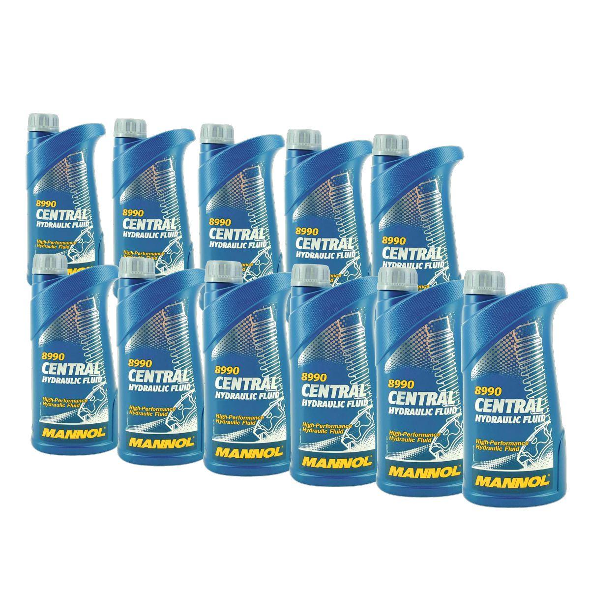 Mannol Central Hydraulic Fluid Hydrauliköl Servolenkungsöl 11x1 Liter